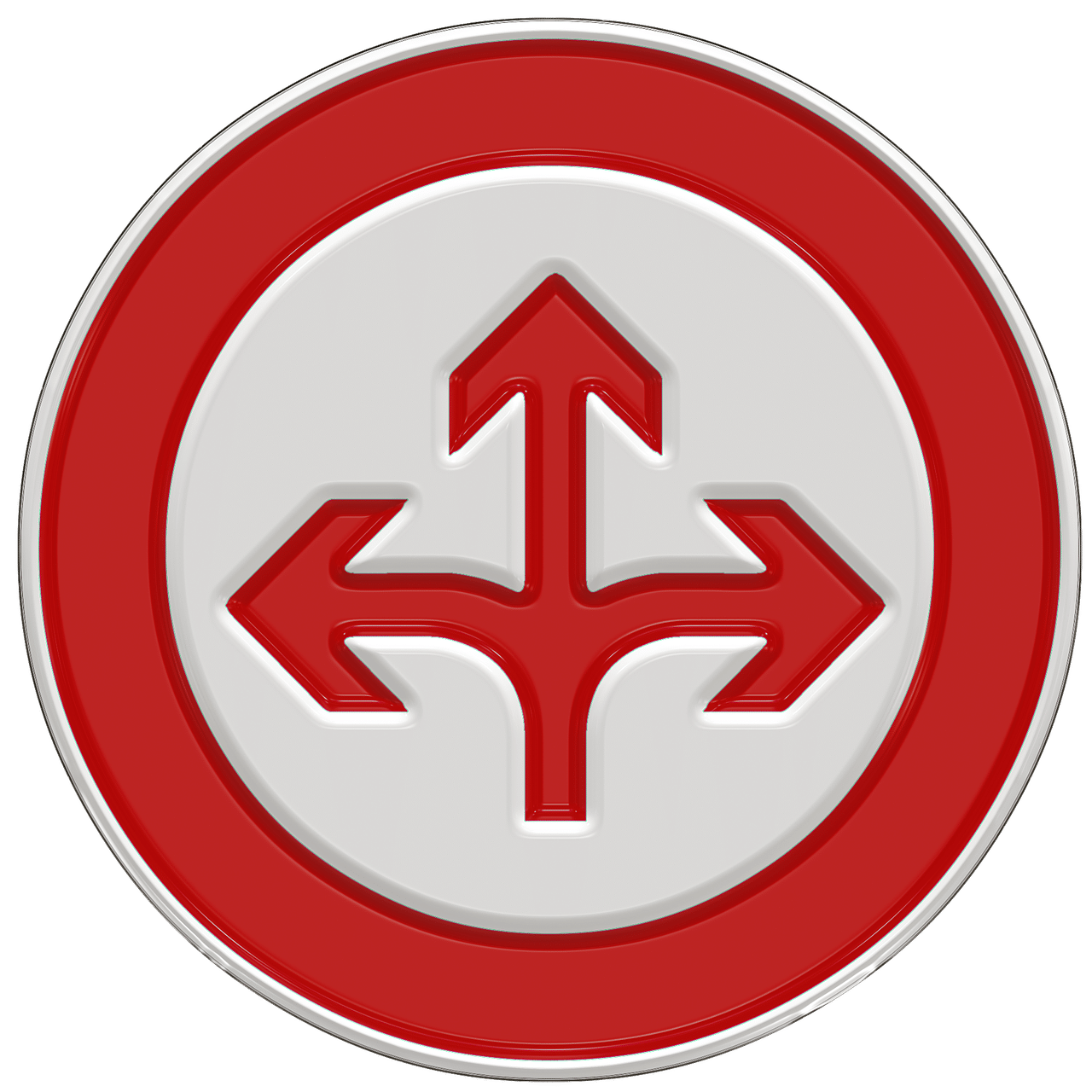 Verkehrsschild verzweigt in viele Richtungen